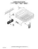 LOWER RACK PARTS Diagram and Parts List for KUDE48FXBL4  KitchenAid Dishwasher
