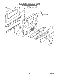 CONTROL PANEL Diagram and Parts List for FGS395YW1  Roper Range
