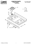 COOKTOP PARTS Diagram and Parts List for TGS326TD1  Estate Range