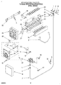 ICEMAKER Diagram and Parts List for 8ED22DQXDW00  Whirlpool Refrigerator