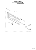 DOOR PARTS Diagram and Parts List for IMH15XRS1  Whirlpool Microwave