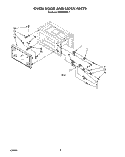 OVEN DOOR AND LATCH Diagram and Parts List for MW3600XW1  Whirlpool Microwave