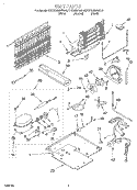 UNIT Diagram and Parts List for KTRS22MGBL01  KitchenAid Refrigerator
