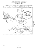 BURNER Diagram and Parts List for LG5921XKW1  Whirlpool Dryer