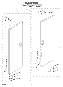 DOOR Diagram and Parts List for PVWN600LW0  Whirlpool Cabinet