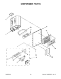 DISPENSER PARTS Diagram and Parts List for WRL767SIAM00  Whirlpool Refrigerator