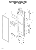 REFRIGERATOR DOOR PARTS Diagram and Parts List for ED5LHAXMB00  Whirlpool Refrigerator