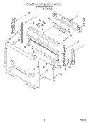 CONTROL PANEL Diagram and Parts List for GS395LEHS6  Whirlpool Range