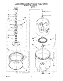 AGITATOR, BASKET AND TUB Diagram and Parts List for 4XLA87W92AN2  Whirlpool Washer