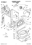 CABINET PARTS Diagram and Parts List for CEDS984RQ0  Crosley Dryer