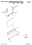 DOOR AND PANEL PARTS Diagram and Parts List for KUDJ01TJWH0  KitchenAid Dishwasher