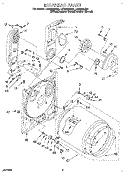 BULKHEAD Diagram and Parts List for LGR6638DW0  Whirlpool Dryer
