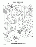 BULKHEAD PARTS Diagram and Parts List for 7MWGD9150XW0  Whirlpool Dryer