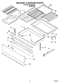 DRAWER AND BROILER Diagram and Parts List for GS465LEKS1  Whirlpool Range