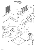 UNIT Diagram and Parts List for 3XARG477GF04  Whirlpool Refrigerator