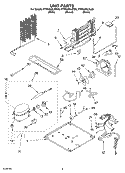 UNIT Diagram and Parts List for KTRS22ELBT00  KitchenAid Refrigerator