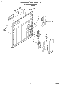 INNER DOOR Diagram and Parts List for DU811SWKU0  Whirlpool Dishwasher