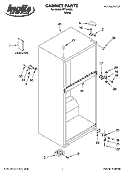 CABINET PARTS Diagram and Parts List for IPT164300  Inglis Refrigerator