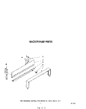 BACKGUARD Diagram and Parts List for SF010EERW2  Whirlpool Range