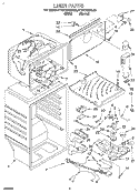 LINER Diagram and Parts List for KTRC18KDWH00  KitchenAid Refrigerator