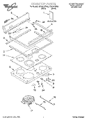 COOKTOP, LITERATURE Diagram and Parts List for GR450LXHQ0  Whirlpool Range