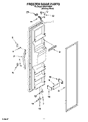 FREEZER DOOR PARTS Diagram and Parts List for IS25AFXRD01  Inglis Refrigerator