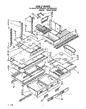 SHELF, LIT/OPTIONAL Diagram and Parts List for 8ET18DKXXG00  Whirlpool Refrigerator
