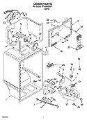 LINER PARTS Diagram and Parts List for RT18AKXKQ70  Roper Refrigerator