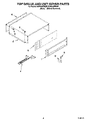 TOP GRILLE AND UNIT COVER PARTS Diagram and Parts List for KSSS42FMX00  KitchenAid Refrigerator