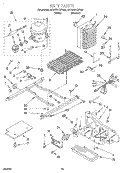 UNIT Diagram and Parts List for 4KSRS22QFW00  KitchenAid Refrigerator