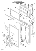 DOOR Diagram and Parts List for ET18PKXDW03  Whirlpool Refrigerator