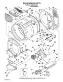 BULKHEAD PARTS Diagram and Parts List for YWED5700AC0  Whirlpool Dryer