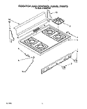 COOKTOP AND CONTROL PANEL, LIT/OPTI Diagram and Parts List for SF304BSYN0  Whirlpool Range