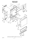 DOOR Diagram and Parts List for DU8100XT2  Whirlpool Dishwasher
