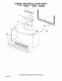 CABINET AND INSTALLATION PARTS Diagram and Parts List for KHMS1850SSS1  KitchenAid Microwave