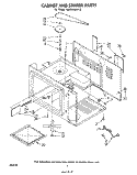 CABINET AND STIRRER Diagram and Parts List for MW8100XP0  Whirlpool Microwave