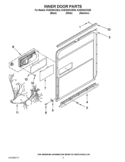 INNER DOOR PARTS Diagram and Parts List for KUDS30CXBL5  KitchenAid Dishwasher