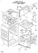 LINER Diagram and Parts List for ET18TKXDW00  Whirlpool Refrigerator