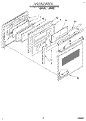 DOOR Diagram and Parts List for KEDC205BWH0  KitchenAid Range
