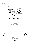 SECTION Diagram and Parts List for LE6605XPW0  Whirlpool Dryer