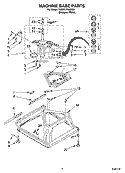 MACHINE BASE PARTS Diagram and Parts List for 7MBPL9764MQ1  Whirlpool Washer