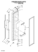 FREEZER DOOR PARTS Diagram and Parts List for KSRD22FTST03  KitchenAid Refrigerator