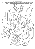 CHASSIS Diagram and Parts List for SF377PEGT6  Whirlpool Range