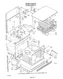 OVEN Diagram and Parts List for RB265PXV0  Whirlpool Wall Oven