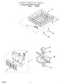LOWER DISHRACK Diagram and Parts List for DU931SCGQ1  Whirlpool Dishwasher
