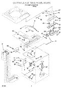 CONTROLS AND REAR PANEL Diagram and Parts List for LCR7244HQ0  Whirlpool Washer