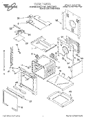 OVEN Diagram and Parts List for RBS277PDQ1  Whirlpool Wall Oven