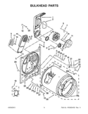 BULKHEAD PARTS Diagram and Parts List for WED4910XQ2  Whirlpool Dryer