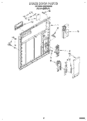INNER DOOR Diagram and Parts List for DP8700XYN3  Whirlpool Dishwasher