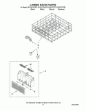 LOWER RACK PARTS Diagram and Parts List for DU1301XTVT2  Whirlpool Dishwasher